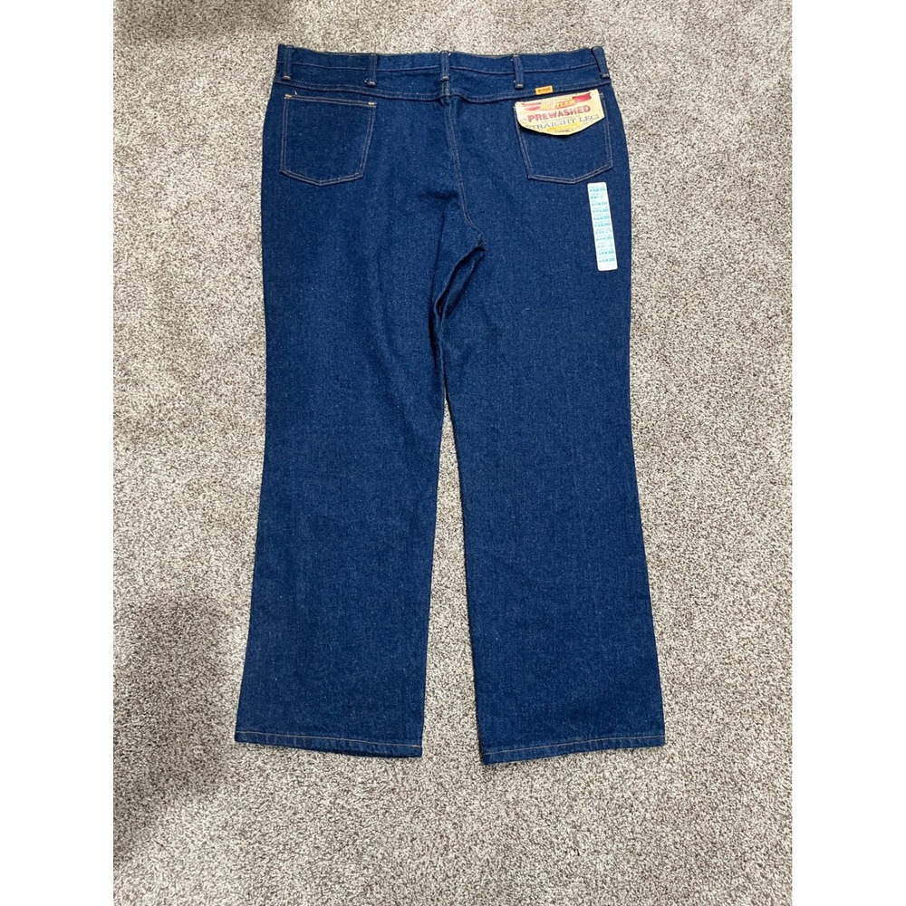 Vintage Rustler Mens Prewashed‎ Straight Leg Jeans Blue 44x30 USA Made